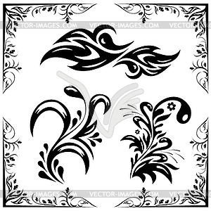 Set of patterns and ornaments - vector clip art