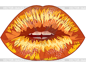 Drawn sexy lips. eps - vector clipart / vector image