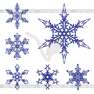 Set of snowflakes - vector clipart