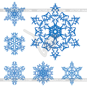 Set of snowflakes - vector clip art