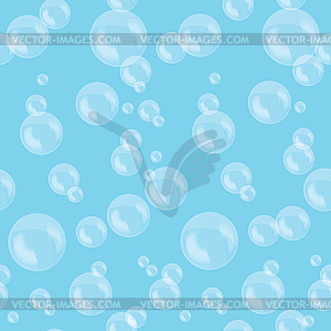 Blue with bubbles background - vector image