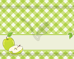 Checkered background in light green color - vector clipart