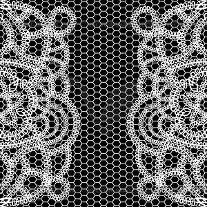 Black background with lace - vector clipart