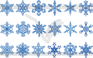 Set of snowflakes - vector image