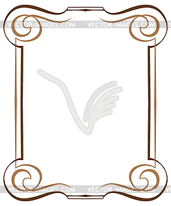 Vintage multilayer vertical frame - vector image