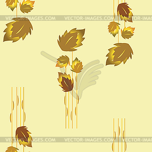 Semless wallpaper with autumn leaves - vector clipart