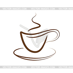 Cup off coffee - vector clip art