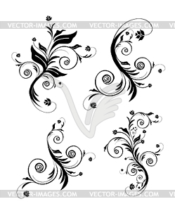 Floral elements - vector clipart