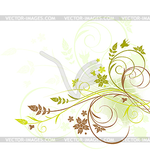 Grunge floral background - royalty-free vector image