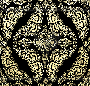 Decorative seamless floral ornament - vector clipart