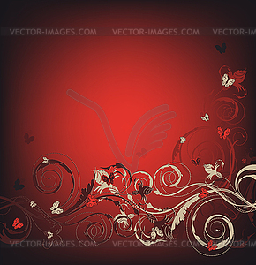 Beauty floral background - vector clip art