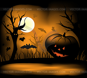 Фон на Хэллоуин - векторное изображение клипарта