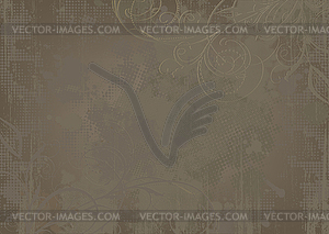 Floral Grunge Background - color vector clipart