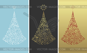 Christmas design tree - vector clip art