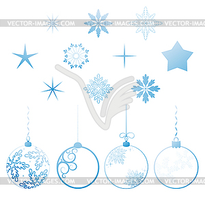 Collection Christmas design elements - vector clip art