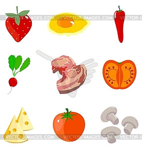 Set of food - vector clipart