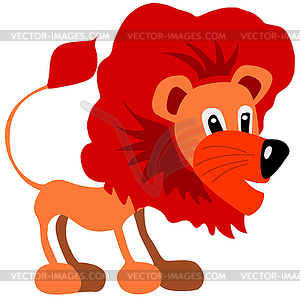 Funny lion - vector image