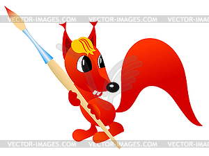 Funny squirrel - vector clip art