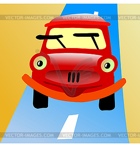 Funny car - vector clipart