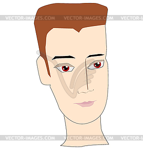 Face of guy - vector clip art