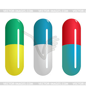 Набор таблеток - векторный дизайн