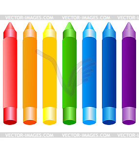 Set of colored crayons - vector clipart