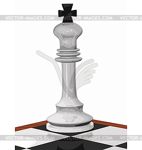 Cornered chess white king - vector clipart