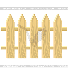 Wooden fence - vector image