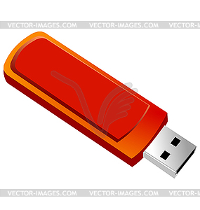USB флэш-память - векторный эскиз