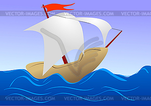 Little ship - vector image