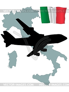 Fly me to Italy - vector image