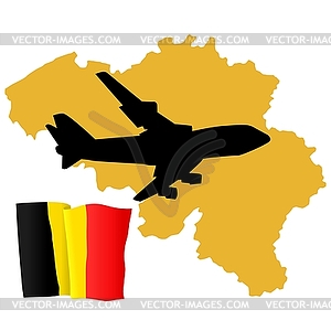 Fly me to Belgium - vector image