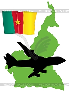 Fly me to Cameroon - vector clipart