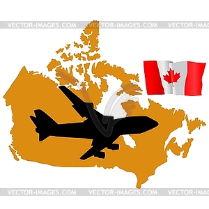 Fly me to Canada - vector image