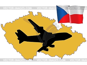 Fly me to Czech Republic - vector image