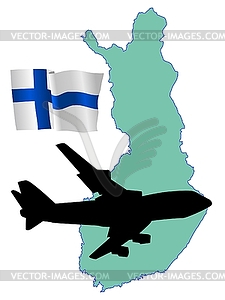 Fly me to Finland - vector clipart