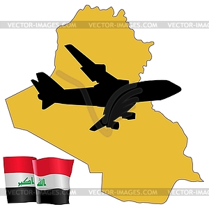 Мне летать в Ирак - векторизованное изображение