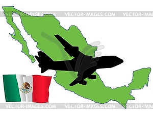 Fly me to Mexico - vector clipart