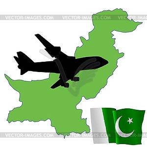 Fly me to Pakistan - vector clipart