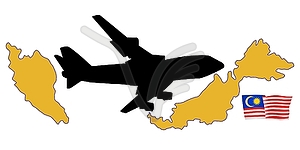 Fly me to Malaysia - vector clip art