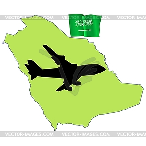 Мне летать в Саудовскую Аравию - стоковый клипарт