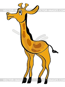 A giraffe in simple cartoon style - vector image