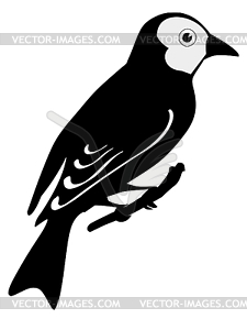 Silhouette of goldfinch - vector clipart