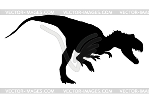 Silhouette of allosaurus - vector clipart