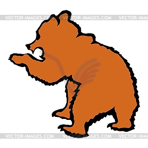 Bear cub - color vector clipart