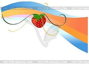 Strawberry swirls - royalty-free vector image