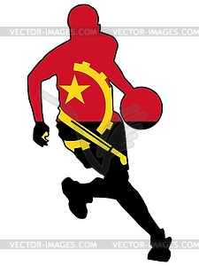 Basketball colors of Angola - vector image