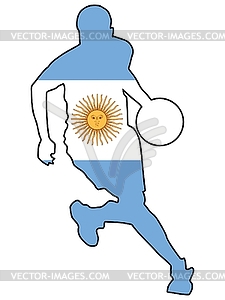 Basketball colors of Argentina - vector clipart