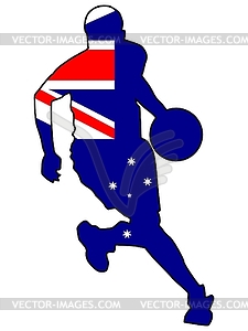 Basketball colors of Australia - vector image