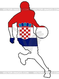 Basketball colors of Croatia - vector image